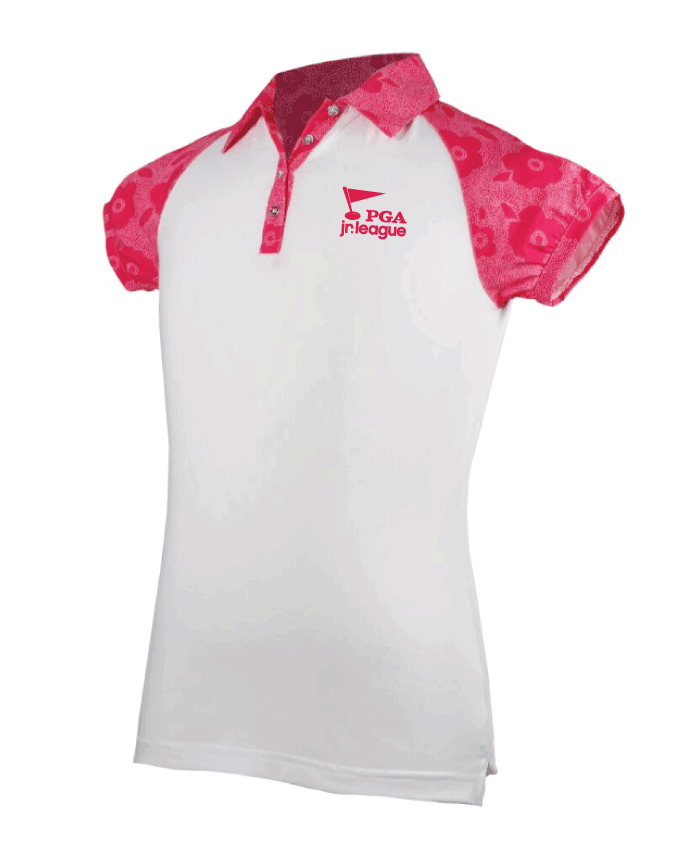 Girls Garb Alexis Pink Floral Polo